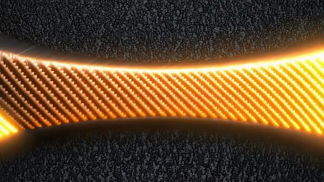 Black carbon fiber texture with golden striped light