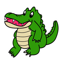 Fototapeta premium alligator drawing animal a for alligator for kids eductional drawing.eps