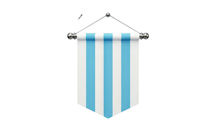 Pennant Flag with Blue and White Stripes