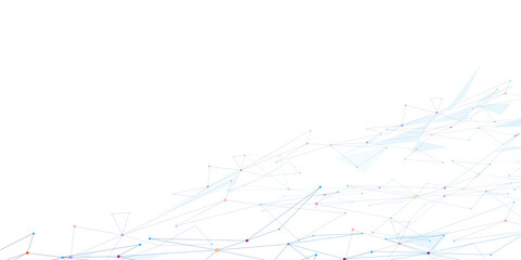 Abstract blue digital technology futuristic communication high tech concept white background.