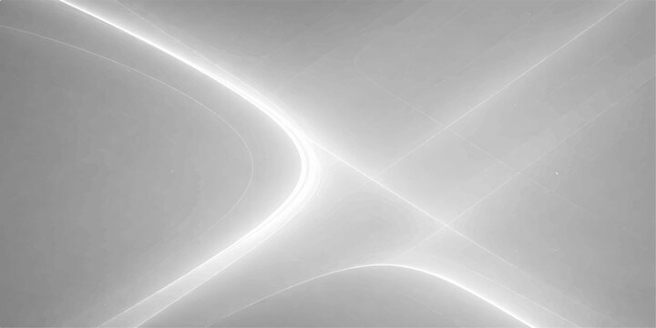 Abstract silver metal background with brushed texture and white lines design