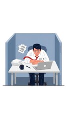 Doctor Working on Laptop at Desk.