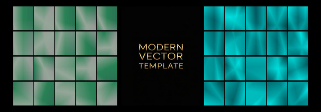 Bright green gradients aligned beside a dark emblem panel evoke freshness and energy, perfect for eco brands, tech interfaces, health campaigns, and modern presentations.	
