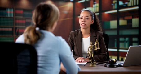 Hispanic Lawyer Consulting Client