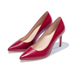 Elegant Red High Heels with Pointed Toes and Slim Stiletto Heels for Fashionable Women