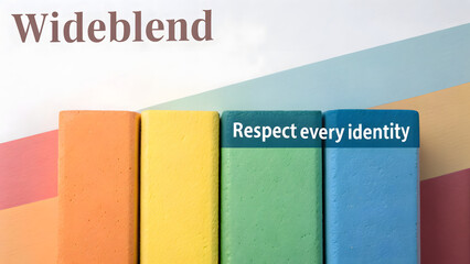 Colorful blended blocks aligned side by side representing ideas