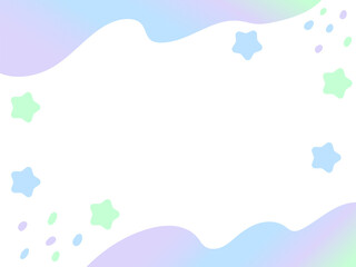可愛いグラデーションの星のフレーム　七夕の背景