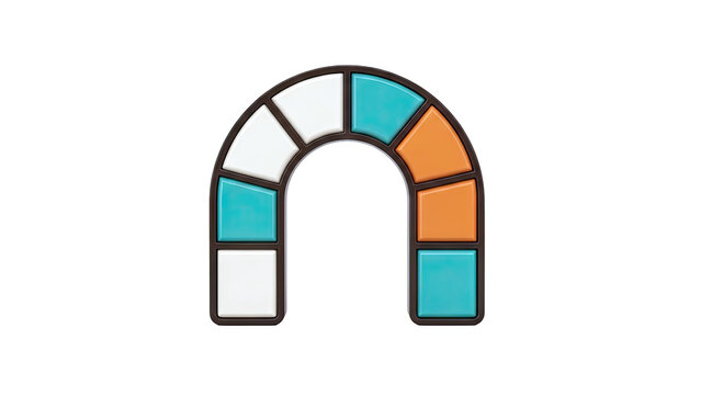 Arch with colorful inset tiles