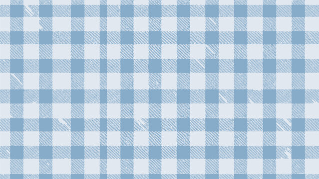 Classic light blue vichy gingham check seamless pattern