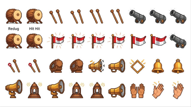 Collection of Medieval Weapons and Shields.