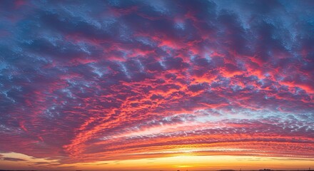 Fototapeta premium Dramatic sunset sky with vibrant colors creating stunning natural scenery
