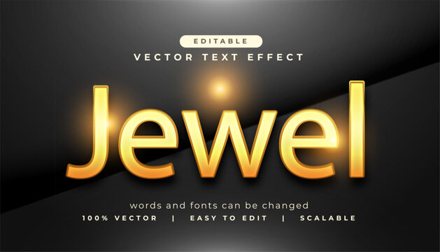 customizable golden jewel text effect dark template
