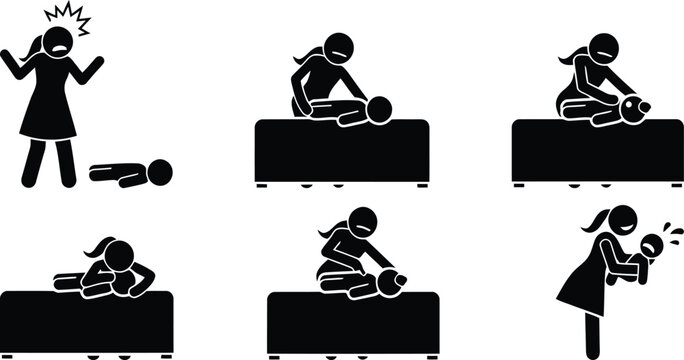 Mother performs crucial first aid and cpr on an unresponsive baby, saving its life from a choking emergency