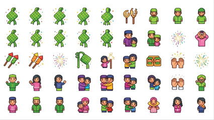 Collection of Cartoon Characters and Objects.