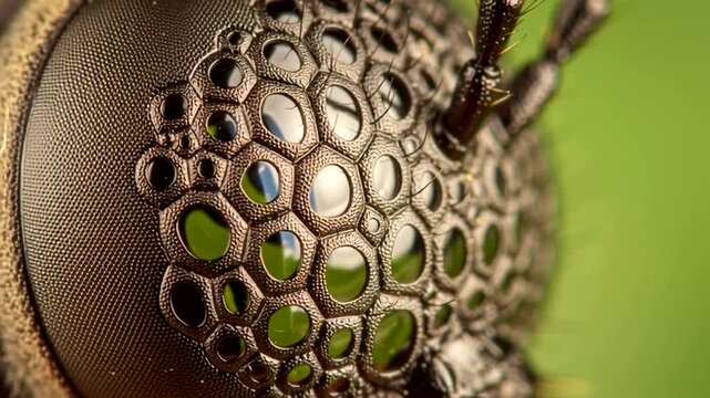 Extreme Closeup of Bee Eye and Antennae.