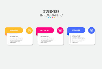 Infographic design with icons and 3 options or steps. Thin line vector. Infographics business concept. Can be used for info graphics, flow charts, presentations, web sites, banners, printed materials