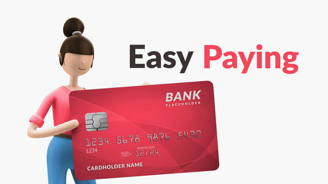 Explainer Girl Credit Card Close Up