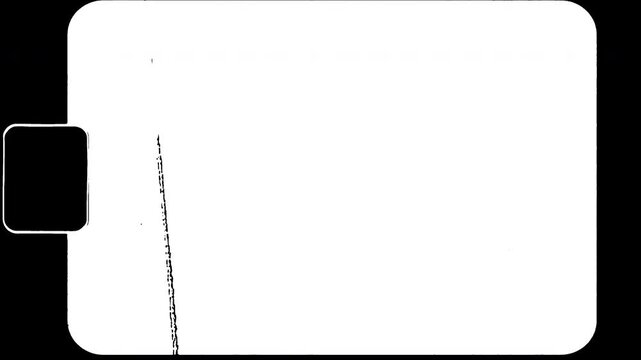 Vintage film strip background, Film Overlay with scratches and grain texture and countdown numbers.Retro 8mm film matte with sprocket hole, grain, and scratches. Ideal for nostalgic video effects.