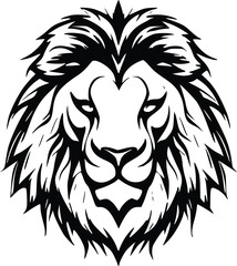 Naklejka premium Hand drawn lion outline illustration.eps