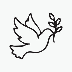 Minimalist Christian Ichthys Fish Symbol Hand-Drawn Religious Icon