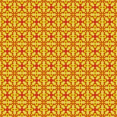 Abstract Seamless Geometric Pattern in Yellow and Red