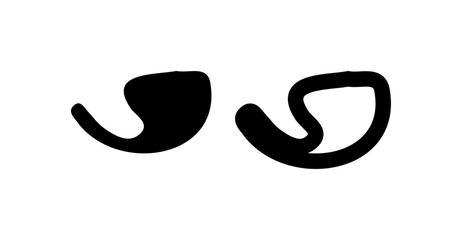 Holi Abstract shape silhouette and outline vector