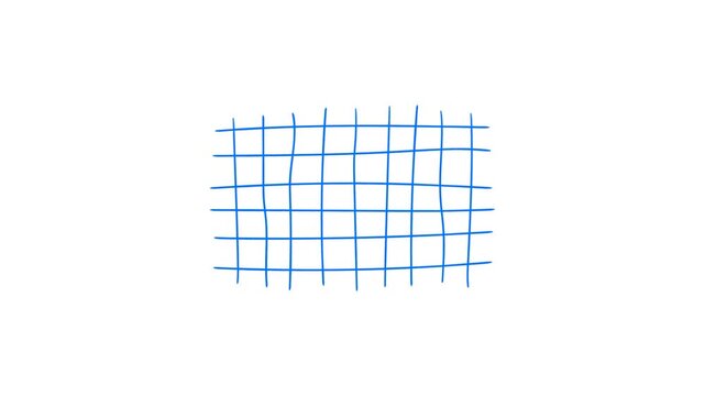 Hand-Drawn Grid Animation and Scribble Table Lines on a transparent background.