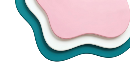Abstract Layered Shapes in Pastel Colors
