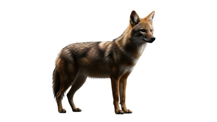 Obraz premium Golden Jackal Standing Isolated