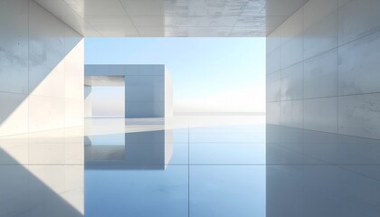 Obraz premium Policy communication background in restrained executive abstract style