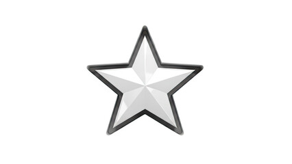 Fototapeta premium 3D Rendered Star with Black Outline
