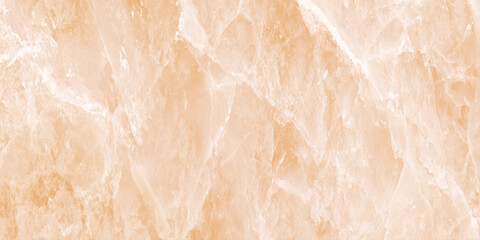 Fototapeta premium A close up view of a beautiful orange onyx marble surface with natural veining and a polished texture is visible