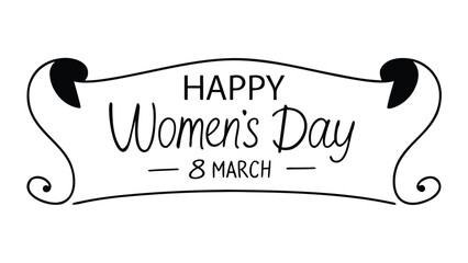 Women&rsquo;s Day 8 March Minimal Lettering