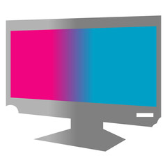 flat screen tv error vector image illustration