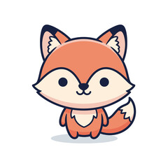Adorable Cartoon Fox Illustration