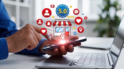 A dark background showcases a film strip border with the text video 10 mp4 prominently displayed in the center high quality professional