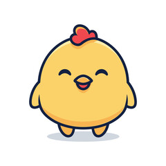 Obraz premium Happy cartoon chicken character
