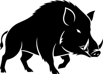 Obraz premium Boar silhouette vector illustration