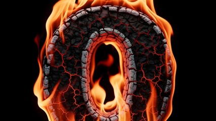 Ancient stone archway engulfed in intense flames, surrounded by fire, viewed from the front, as seen in image 116.jpg