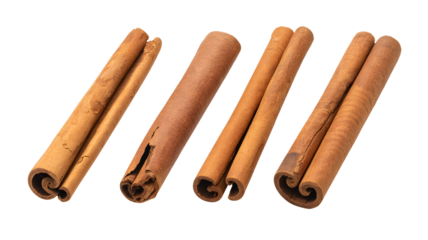 Cinnamon sticks on black background for culinary and baking projects