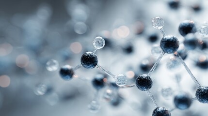 Intricate Molecular Structure Representing Scientific Innovation and Connectivity