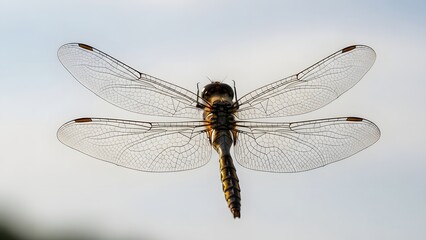 Dragonfly Frozen Mid-Air