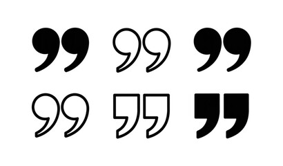 Quotation Marks and Quote Icon Vector Set for Editorial and Typography Design © MdLiton