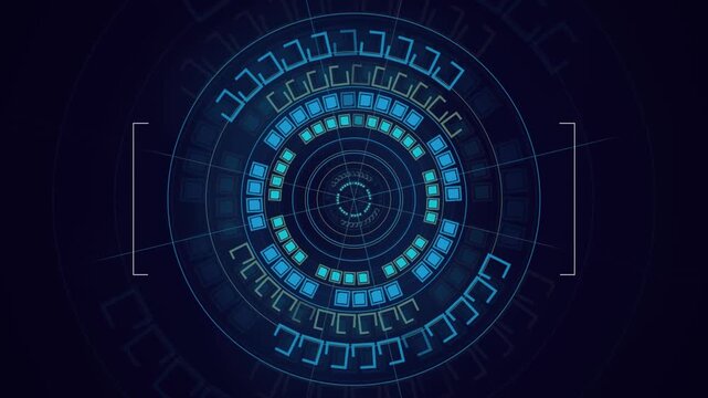 4K Colorful Animated HUD Background Footage | 4K HUD interface animation | colorful futuristic UI | digital tech background | neon data elements | sci-fi motion graphics