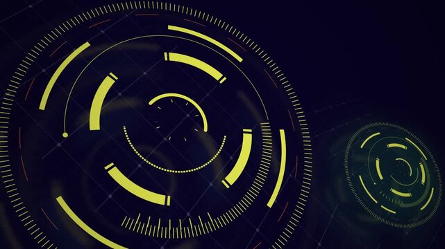 4K Colorful Animated HUD Background Footage | 4K HUD interface animation | colorful futuristic UI | digital tech background | neon data elements | sci-fi motion graphics