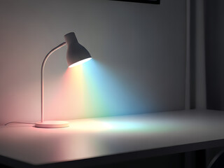 Minimal Desk Lamp RGB Spectrum Light Beam