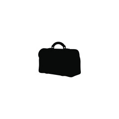 Travel bag silhouette vector flat illustration design.