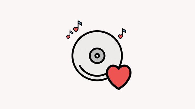 Love Music Animation Icon