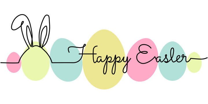 happy easter letter hand writen calligraphy eps 10
