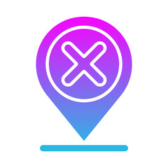 Obraz premium Wrong Location Icon